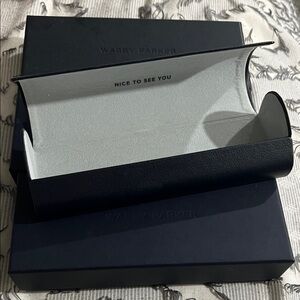 Warby Parker Dark Blue Glasses Case
